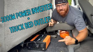 2000 Watt Power Inverter Install in my Dodge Ram  How to put a Power Outlet in your Truck Bed [upl. by Einnov]