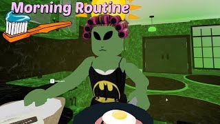 Bloxburg Alien morning routine will they discover her secret [upl. by Atival440]