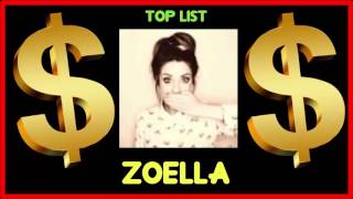 How much does Zoella make on YouTube 2016 [upl. by Hobard872]