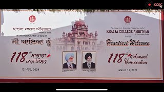 118th Annual Convocation Khalsa College Amritsar [upl. by Ursulette976]