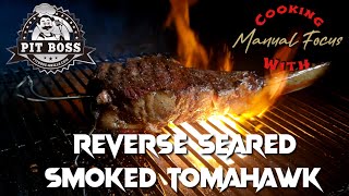 Delicious Tomahawk Reverse Sear  Pit Boss Lexington 540 Pellet Grill [upl. by Lenna257]