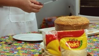 Receitas Juninas  Bolo de Fubá com Amendoim por Tatiana Meneghel [upl. by Tterrag]