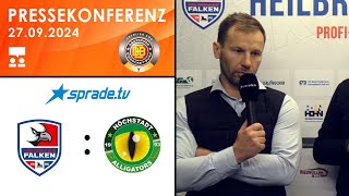 27092024  Pressekonferenz  Heilbronner Falken vs Höchstadter EC [upl. by Nibbor]