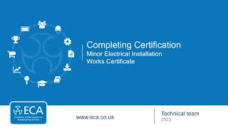 Completing Certification  Minor Electrical Installation Works Certificate [upl. by Anisor]