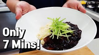 7 Minute Jjajangmyeon Black Bean Noodles Recipe l Better Than Restaurants [upl. by Nowell]