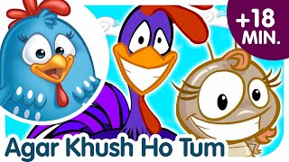 Agar Khush Ho Tum  Hindi Nursery Rhymes For kids  Lottie Dottie Murgi [upl. by Phaidra234]