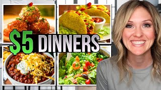 5 DINNERS  FIVE Quick amp Easy Cheap Dinner Recipes Made EASY  Frugal Fit Mom [upl. by Benedick]