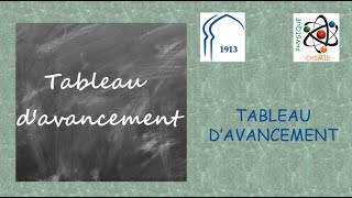 7 TABLEAU DAVANCEMENT [upl. by Gardal]