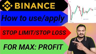 how to apply stop loss in binance how to apply stop limit in binance [upl. by Nannaihr386]