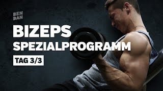 BIZEPSTRAINING Trainingsplan Muskelaufbau Bodybuilding Tag 33 [upl. by Assiral506]