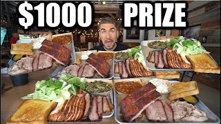 A RESTAURANT BET 1000 I FAIL TO BEAT THE RECORD “NEARLY IMPOSSIBLE” TEXAS BBQ CHALLENGE [upl. by Atilal]