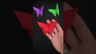 How to Make an Easy Origami Butterfly in less than 1 minute shorts EasyOrigamiAndCrafts [upl. by Waxman]