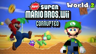 New Super Mario Bros Wii But It Progressively Gets More Corrupted Part 2 [upl. by Alviani]