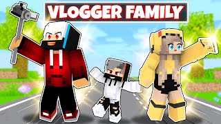 Adopted By VLOGGER FAMILY In Minecraft Hindi [upl. by Boggers]