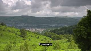 Caerphilly  Caerffili  Welsh town  Wales  Fremantle stock footage  E18R60 029 [upl. by Lamphere]