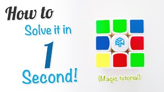 How to Solve a Rubiks Cube in 1 Second Magic Tutorial [upl. by Madelena]