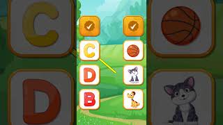 Match tha phonics abcd cartoon learnreadandwritealphabetsabcd kids abcdabcd [upl. by Ahtnamys]