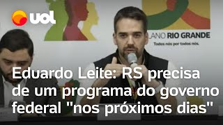 Governador do RS diz que teme demissões e cobra que União pague parte dos salários no estado vídeo [upl. by Nhtanhoj]