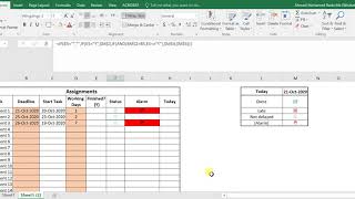 Using Excel as a daily To Do List for Organising Deadlines Tasks submission [upl. by Lirret]