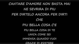 Eros Ramazzotti  Piu Bella Cosa  LYRICS [upl. by Martz252]