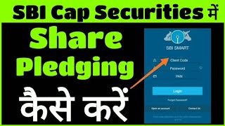 Share pledging in SBI Cap  How to Pledge Share in Sbi Cap  SBI Smart [upl. by Thissa437]