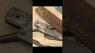 Old Marlin Spike Knife Restoration part 1 restorationshop automobile CreditReXtorer [upl. by Heigho]