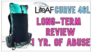 The best UL Backpack LiteAF Curve 46 L full suspension pack  Thoughts after a year on the trail [upl. by Archibaldo]