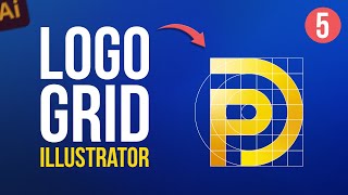 Como criar Logo com iniciais do nome no Illustrator GRIDs para download [upl. by Kipper532]