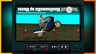 COMO PASSAR COM OURO NAS AULAS DE MOTO DO GTA SAN ANDREAS [upl. by Enelie]