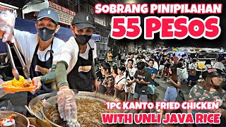 FLAVORED KANTO STYLE FRIED CHICKEN WITH UNLI JAVA RICE 55 PESOS LANG  MANILA STREET FOOD [upl. by Pillsbury]