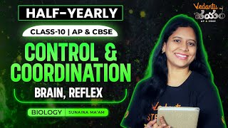 Control amp Coordination Reflex brain  HalfYearly SA1 Class 10 in Telugu  AP amp CBSE [upl. by Rox86]