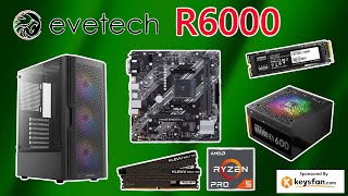 6 000 Rand Evetech Gaming PC Build Guide 2023 [upl. by Cawley997]