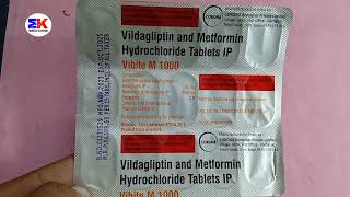 Vibite M 1000 Tablet  Vildagliptin and Metformin Tablet  Vibite M 1000mg Tablet Uses Benefits Dose [upl. by Oliviero]