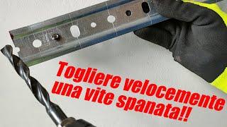 Metodo veloce per togliere una vite spanata dal muro [upl. by Stent]