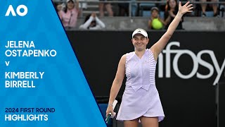 Jelena Ostapenko v Kimberly Birrell Highlights  Australian Open 2024 First Round [upl. by Oswell]