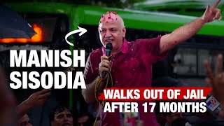 Manish Sisodia Latest News  AAP Leader Manish Sisodia Walks Out Of Jail After 17 Months [upl. by Jari772]