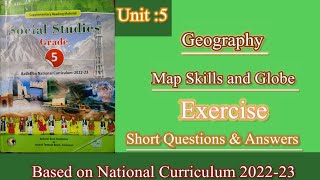 Unit 5 GeographyMap Skills and GlobeShort Questions amp AnswersSocial Studies Grade 5 [upl. by Alita435]