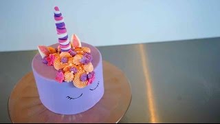 Einfache Einhorn Torte  Glitzernde Unicorn Torte Tutorial  Kuchenfee [upl. by Goss949]