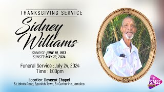 Thanksgiving Service for the Life of Sidney Williams [upl. by Dewees200]