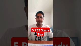 5 RE5 Study Tips [upl. by Aeduj58]