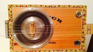 4 String Pet Dish Resonator Cigar Box Guitar [upl. by Arnaud]