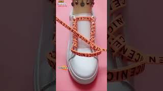 How to tie a sports shoe laces Shoe lacing styles shorts shoeslacestyles [upl. by Rugg190]