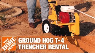 Ground Hog 18 in Trencher  The Home Depot Rental [upl. by Niamart]