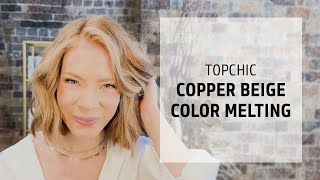 Copper Beige Color Melting Hair Color Tutorial  Topchic  Goldwell Education Plus [upl. by Kreitman]