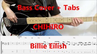 Billie Eilish  Chihiro BASS COVER TABS preview [upl. by Hartzke]