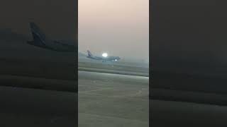 Indigo flight leanding indore airport youtubeshorts indoreairport ytshortsviral indigoplane [upl. by Atiker]