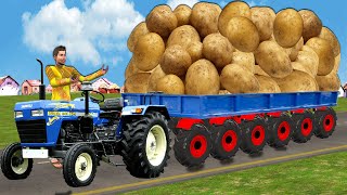 Tractor Aloo Load Hindi Kahaniya Hindi Moral Stories New Funny Comedy Video Bedtime Stories [upl. by Nirda]