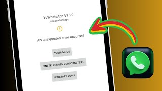How to Fix Gb WhatsApp An Unknown Error Occurred  An Unexpected Error Occurred On Gb WhatsApp [upl. by Roseanna595]