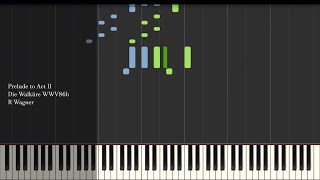 Prelude to Act II  Die Walküre WWV86b  R Wagner  Synthesia Piano Tutorial [upl. by Esyli]