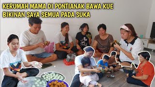 BIKIN KUE DOKO2UNTI KELAPA MAKAN BERSAMA DAN BAWA KERUMAH MAMA DI PONTIANAK SEPERTI APA YA RASA NYA [upl. by Gilford]